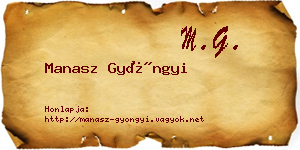 Manasz Gyöngyi névjegykártya